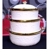 3 Piece Ceramic Soup Pot Set Durable & Stylish