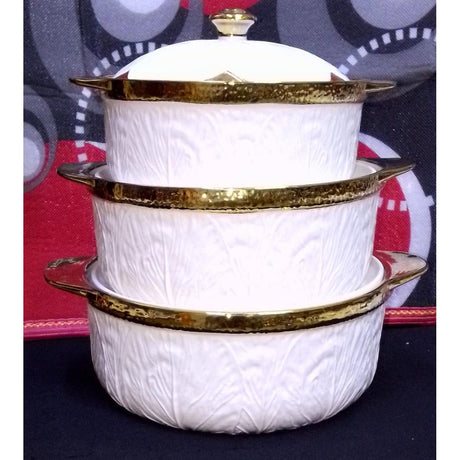 3 Piece Ceramic Soup Pot Set Durable & Stylish
