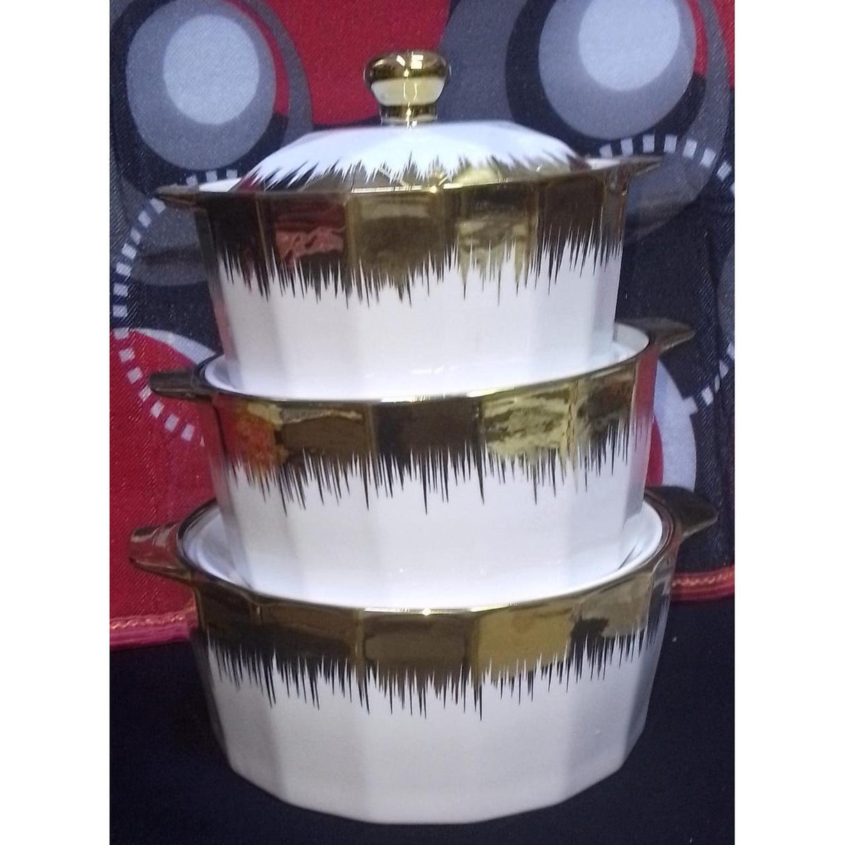 3 Piece Ceramic Soup Pot Set Durable & Stylish