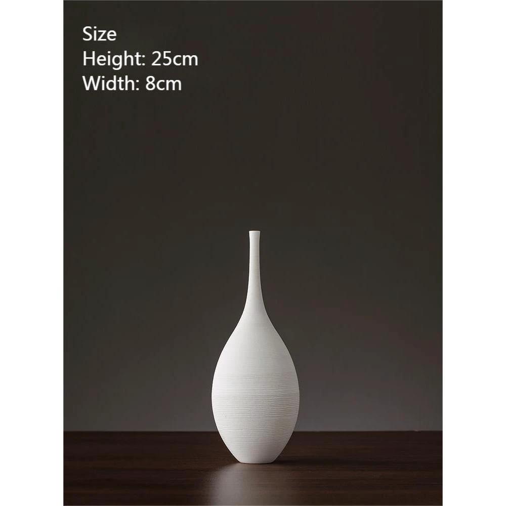 3-Piece Ceramic Vase Set – Modern Black & White Home Decor Accent (Tall Statement Vases) Decor Vases