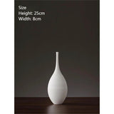 3-Piece Ceramic Vase Set – Modern Black & White Home Decor Accent (Tall Statement Vases) Decor Vases