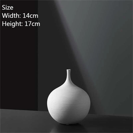 3-Piece Ceramic Vase Set – Modern Black & White Home Decor Accent (Tall Statement Vases) Decor Vases