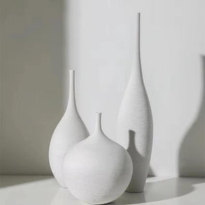 3-Piece Ceramic Vase Set – Modern Home Decor Accent for Living Room & Office Decor Vases