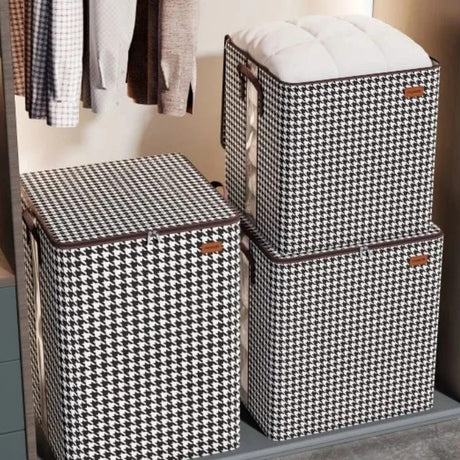 3 Piece Large Capacity Waterproof Quilt Duvet Closet Organizer Set| Non Woven Fabric (110L, 140L, 180L)