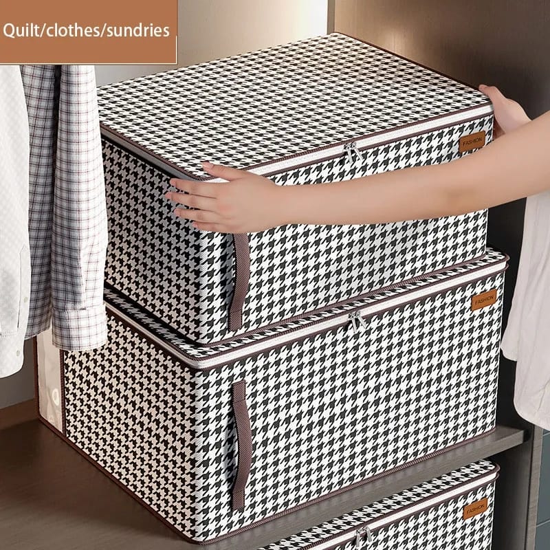 3-Piece Waterproof Quilt/Duvet Closet Organizer Set – Non-Woven Fabric (55x40x25cm, 60x45x25cm, 65x50x30cm)