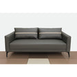 3 Seater and 2 Armchairs Modern Leather Sofa Set with Metal Legs