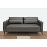 3 Seater and 2 Armchairs Modern Leather Sofa Set with Metal Legs