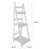3 Tier Bathroom Stand White Compact 110cm Organizer 110cm x 42cm x 39cm