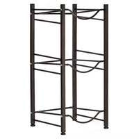 3-Tier Heavy-Duty Water Bottle Holder Rack – Space-Saving Carbon Steel Storage | Black Kitchen Counter & Beverage Station Organizers