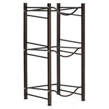 3-Tier Heavy-Duty Water Bottle Holder Rack – Space-Saving Carbon Steel Storage | Black Kitchen Counter & Beverage Station Organizers