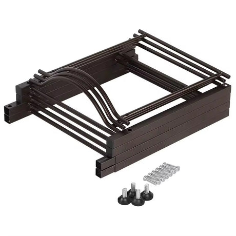 3-Tier Heavy-Duty Water Bottle Holder Rack – Space-Saving Carbon Steel Storage | Black