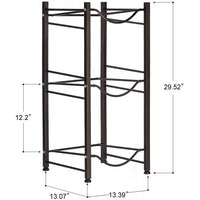 3-Tier Heavy-Duty Water Bottle Holder Rack – Space-Saving Carbon Steel Storage | Black Kitchen Counter & Beverage Station Organizers
