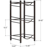 3-Tier Heavy-Duty Water Bottle Holder Rack – Space-Saving Carbon Steel Storage | Black Kitchen Counter & Beverage Station Organizers