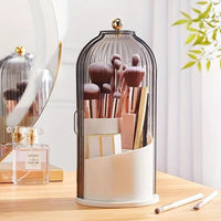 3 Tier Makeup Brush Organizer with Lid & Removable Divider Elegant & Functional Storage Makeup Organizers Makeup Brushes