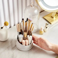 3 Tier Makeup Brush Organizer with Lid & Removable Divider Elegant & Functional Storage Makeup Organizers Makeup Brushes