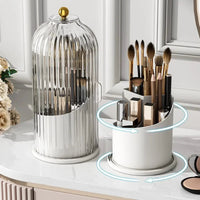 3 Tier Makeup Brush Organizer with Lid & Removable Divider Elegant & Functional Storage Makeup Organizers Makeup Brushes