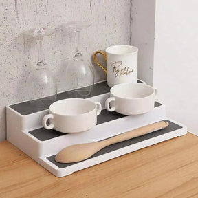 3 Tier Spice Rack Nonslip Storage Organizer with Stepped Design Kitchen Spice Organizers