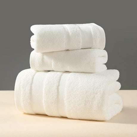 3 in 1 Combed Cotton Bath Towel 3pcs Set Staple Cotton Hand Towel Plus Thick Hotel Home Bath Hand Towel