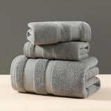 3 in 1 Combed Cotton Bath Towel 3pcs Set Staple Cotton Hand Towel Plus Thick Hotel Home Bath Hand Towel
