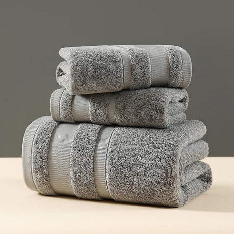 3 in 1 Combed Cotton Bath Towel 3pcs Set Staple Cotton Hand Towel Plus Thick Hotel Home Bath Hand Towel