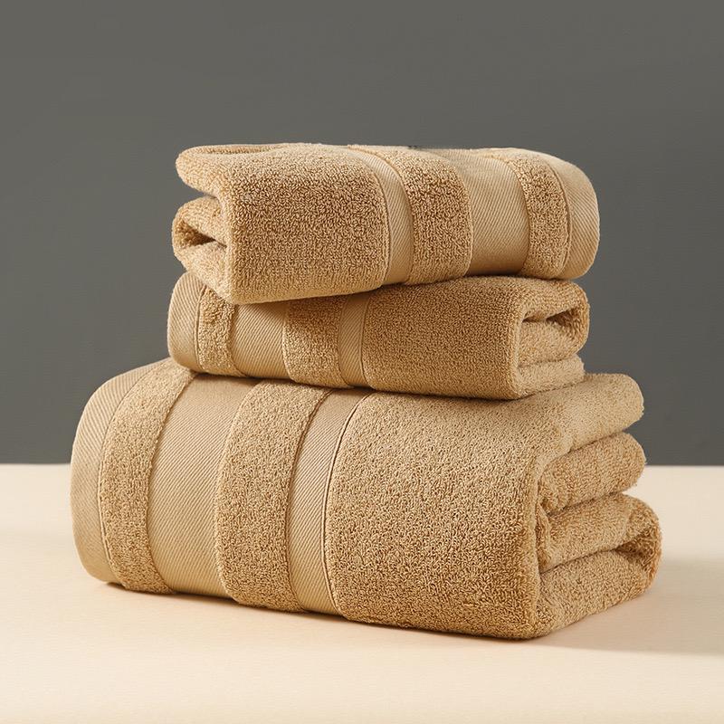 3 in 1 Combed Cotton Bath Towel 3pcs Set Staple Cotton Hand Towel Plus Thick Hotel Home Bath Hand Towel