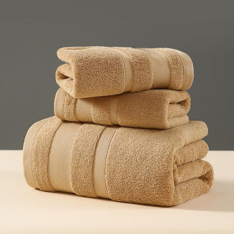 3 in 1 Combed Cotton Bath Towel 3pcs Set Staple Cotton Hand Towel Plus Thick Hotel Home Bath Hand Towel