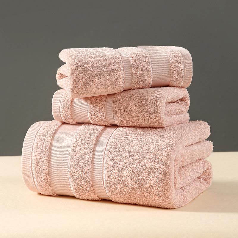3 in 1 Combed Cotton Bath Towel 3pcs Set Staple Cotton Hand Towel Plus Thick Hotel Home Bath Hand Towel