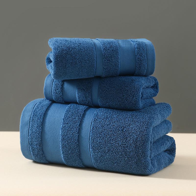 3 in 1 Combed Cotton Bath Towel 3pcs Set Staple Cotton Hand Towel Plus Thick Hotel Home Bath Hand Towel