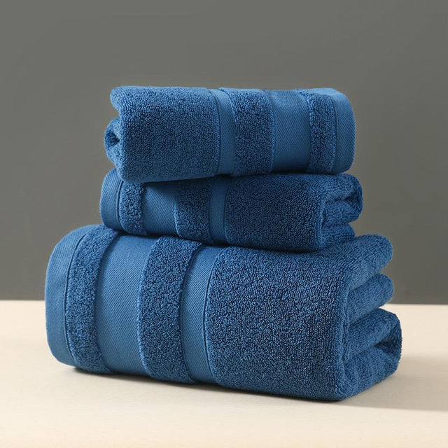 3 in 1 Combed Cotton Bath Towel 3pcs Set Staple Cotton Hand Towel Plus Thick Hotel Home Bath Hand Towel