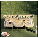 3 in 1 Foldable Collapsible Camping Hand Basket Picnic Basket That Converts to Table, Storage Unit, and Cutting Board