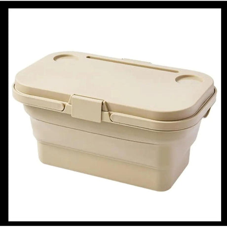 3 in 1 Foldable Collapsible Camping Hand Basket Picnic Basket That Converts to Table, Storage Unit, and Cutting Board