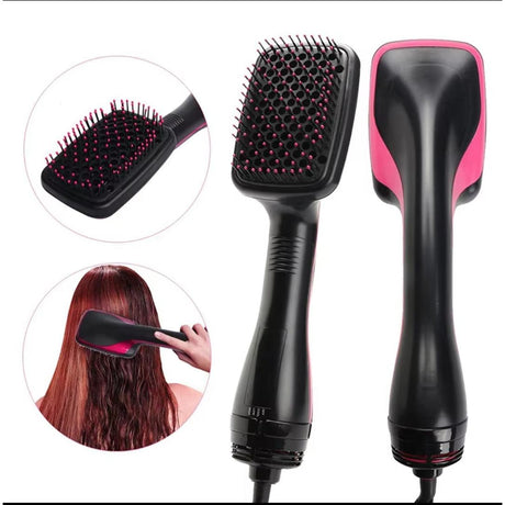 3 in 1 Hair Straightener Brush Anti Scald 1000W Fast Heating with Negative Ions Travel Size (110-240V)