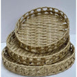 3 in 1 Handmade Rattan Deco Style Trays – Rectangular and Circular Options General Home - Decor Decorative Trays