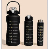 3 in 1 Motivational Water Bottle – 2L, 800ml, 300ml Capacity for Hydration on the Go