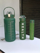3 in 1 Motivational Water Bottles Set 2000ml 900ml 300ml
