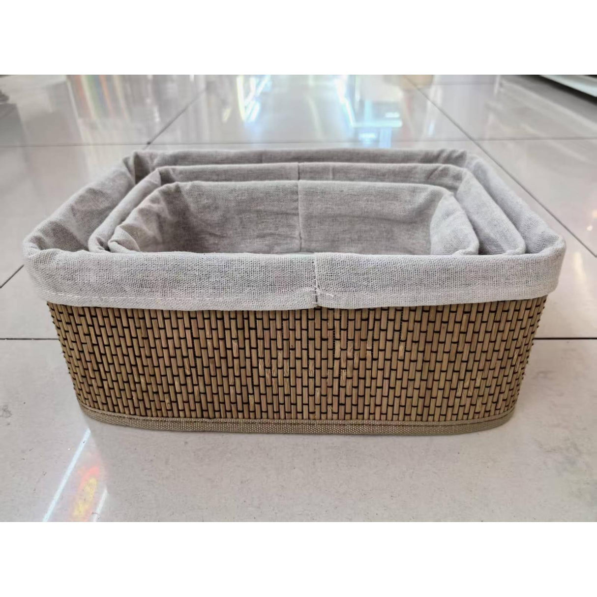 3-in-1 Organising Wicker Baskets – Multipurpose Storage Set