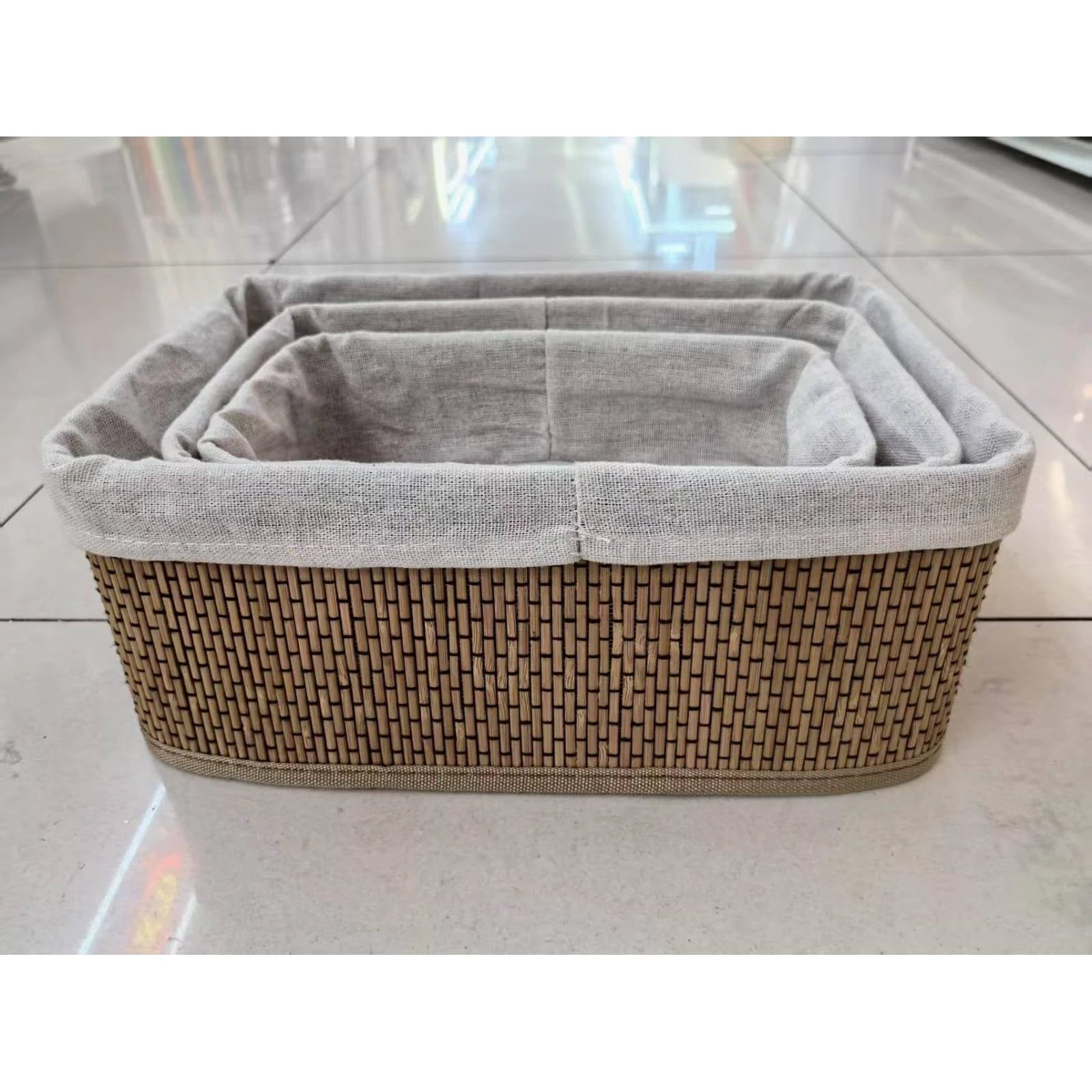 3-in-1 Organizing Wicker Basket Set Cotton rope basket Baskets
