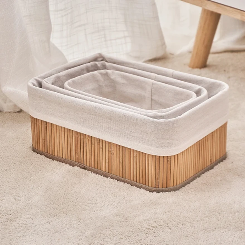 3-in-1 Organizing Wicker Basket Set Cotton rope basket Baskets