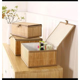 3 in 1 Organizing Wicker Baskets with Cover