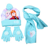 3-in-1 Winter Kids Cartoon Themed Beanie Hat, Scarf and Gloves Set