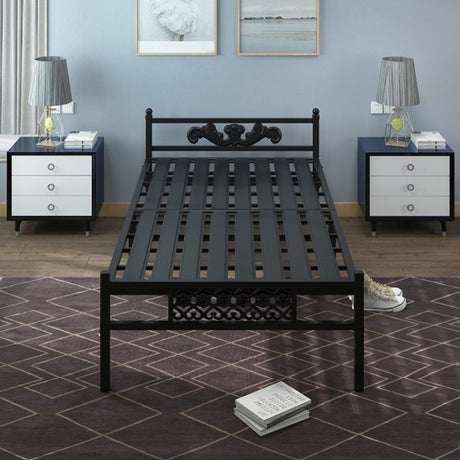 Metallic Roll Away Night Single Bed Mobile Foldable Bed with Wheels for Easy Storage