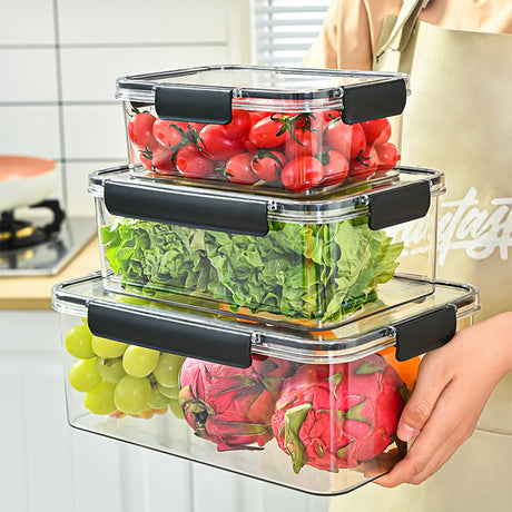 3 pcs Acrylic Food Storage Containers 3000ml, 1400ml and 550ml.