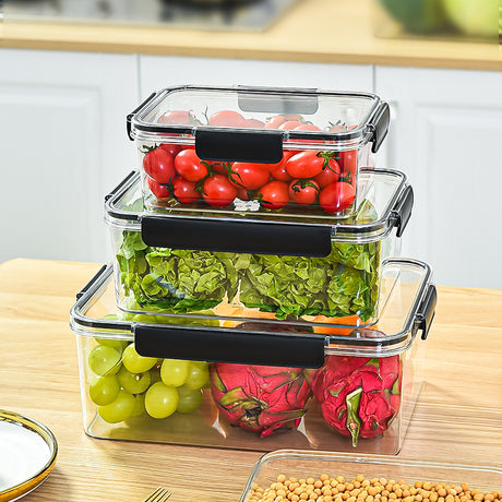 3 pcs Acrylic Food Storage Containers 3000ml, 1400ml and 550ml.
