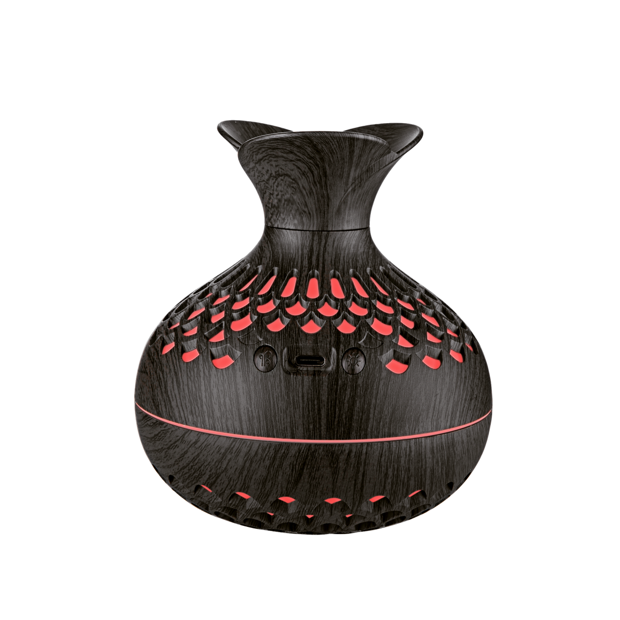 300ml Colorful Wood Grain Flower Humidifier | Essential Oil Diffuser | Wooden Grain Flower Humidifiers Cool Mist Baby Ultrasonic Home Diffuser With Colorful Light
