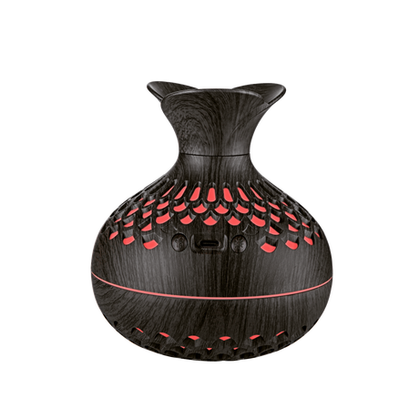 300ml Colorful Wood Grain Flower Humidifier | Essential Oil Diffuser | Wooden Grain Flower Humidifiers Cool Mist Baby Ultrasonic Home Diffuser With Colorful Light