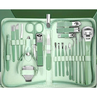 30pcs Multicoloured Nail Clipper Set with Leather Case – Complete Grooming Kit Personal care Manicure Tool Sets
