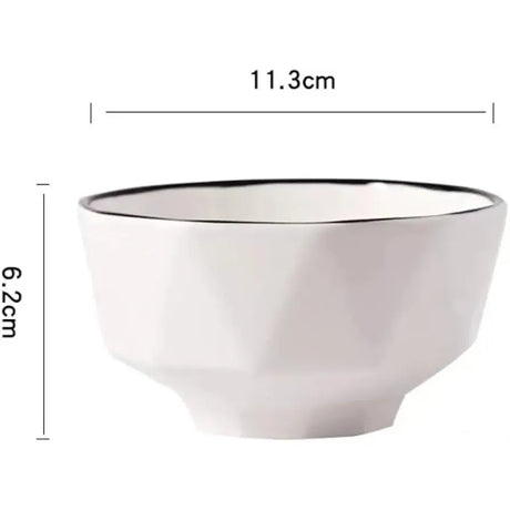 6" Japanese Hexagonal Bowls – Set of 6 Pieces, Elegant and Unique Dinnerware for Soups, Salads, and Noodles- Furaha Finds Kenya