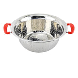 32cm Stainless Steel Drainer/Rice Strainer with Handles for Fruits and Vegetables