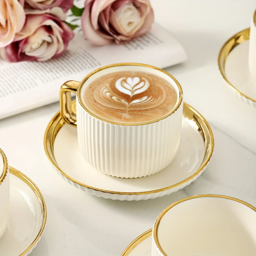 32pcs Gold Realm Porcelain Dinner Set Elegant Full Service for 6. Dinnerware Sets