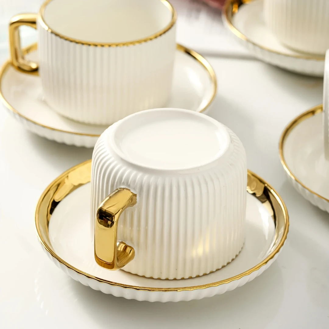 32pcs Gold Realm Porcelain Dinner Set Elegant Full Service for 6. Dinnerware Sets